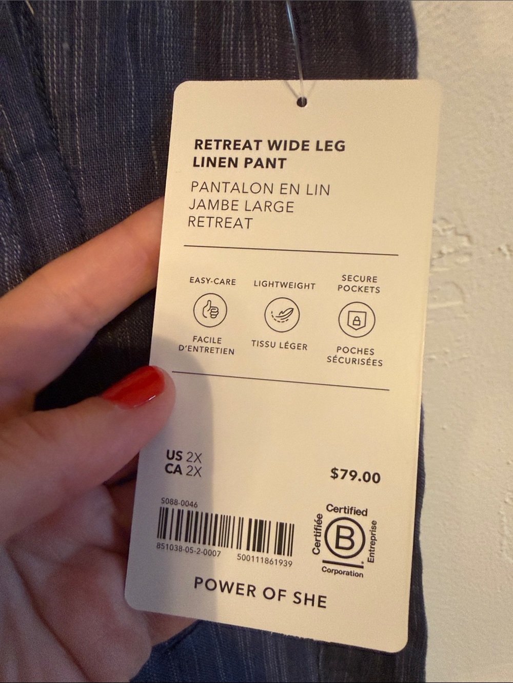 Athleta Navy Wide-Leg Drawstring Pants - Picture 5 of 7